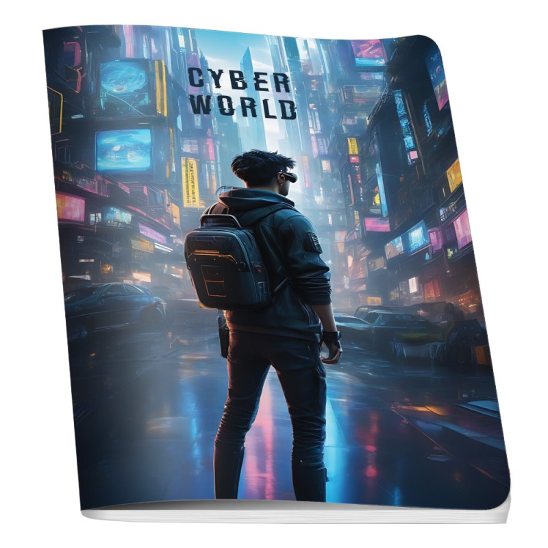 SAVPO SVESKA A4 CYBER WORLD MEK POVEZ LINIJA 