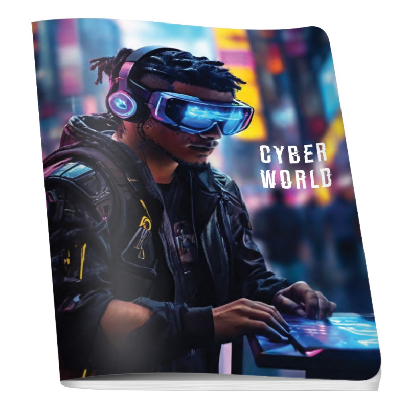 SAVPO SVESKA A4 CYBER WORLD MEK POVEZ LINIJA 