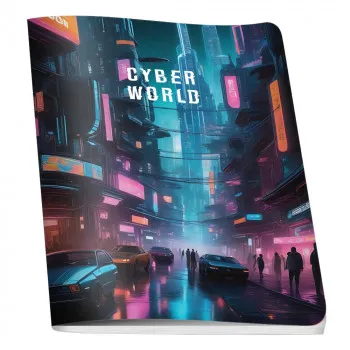 SAVPO SVESKA A5 CYBER WORLD MEK POVEZ PRAZNA