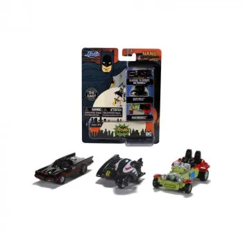 JADA BATMAN 3-PACK B NANO CARS 