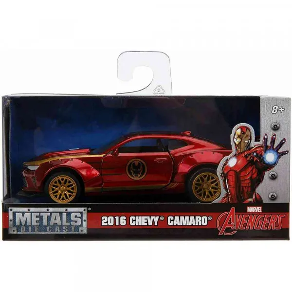 JADA MARVEL IRON MAN 1:32 2016 CHEVY CAMARO SS AUTO 