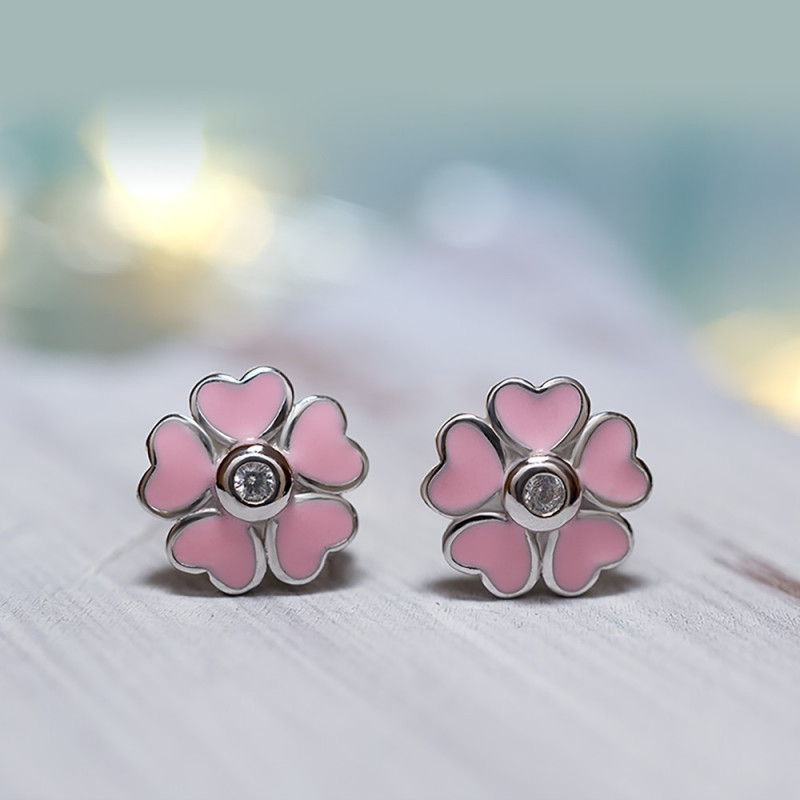 SILVER LINE MINDJUSE CVET ROZE SA EMAJLOM