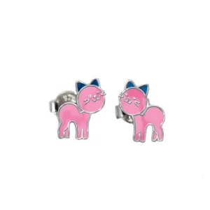SILVER LINE MINDJUSE MACKE SA ROZE PLAVIM EMAJLOM