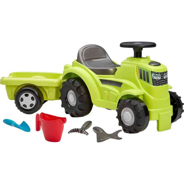 ECOIFFER TRACTOR RIDE ON WITH A GARNISHED TRAILER 85 CM