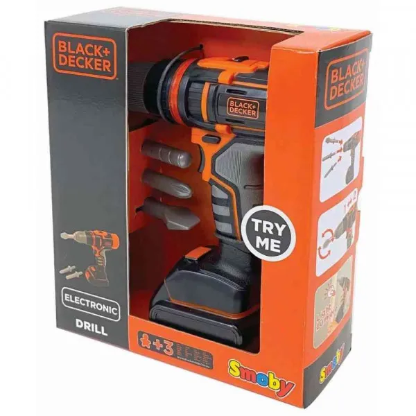 SMOBY BLACK DECKER ELECTRONIC DRILL 