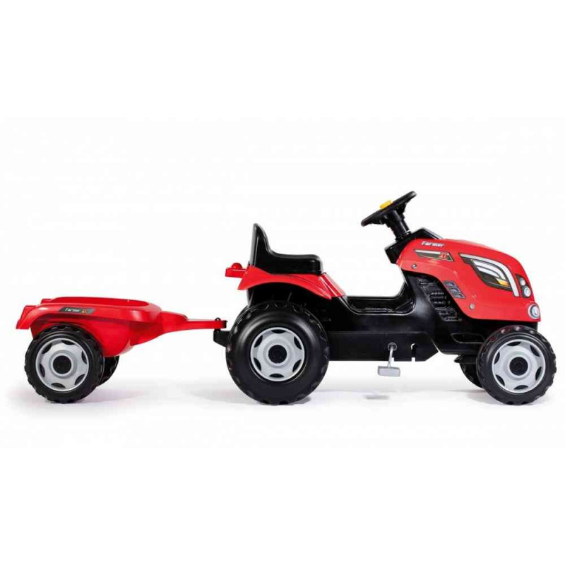 SMOBY TRAKTOR SA PRIKOLICOM CRVENI