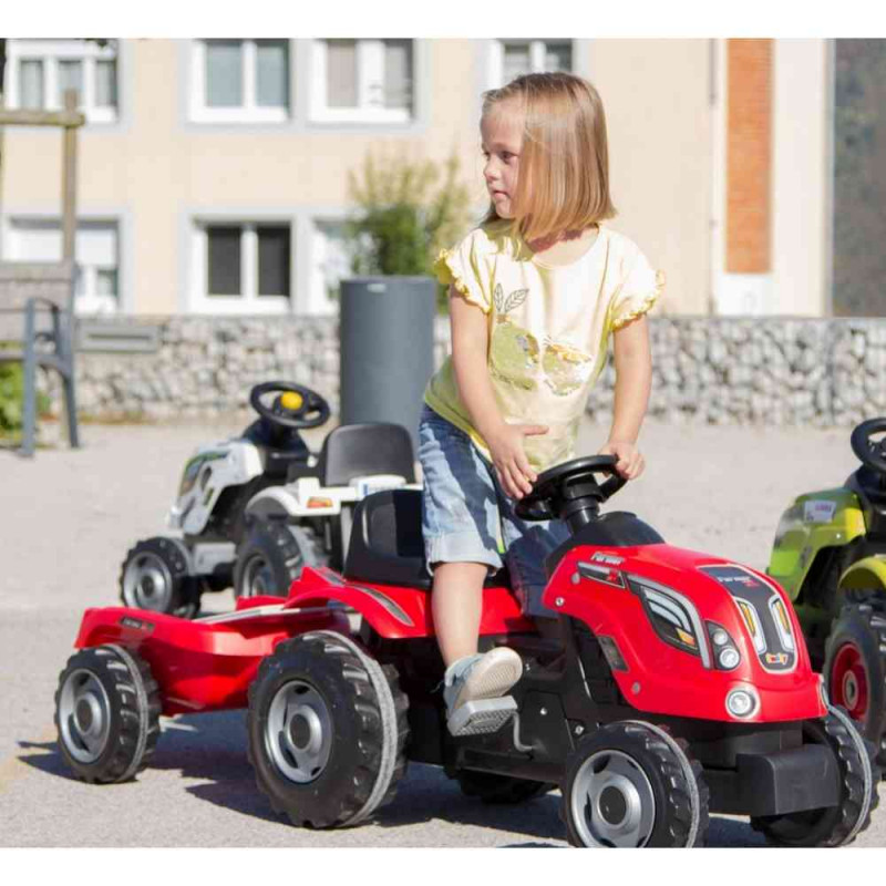 SMOBY TRAKTOR SA PRIKOLICOM CRVENI