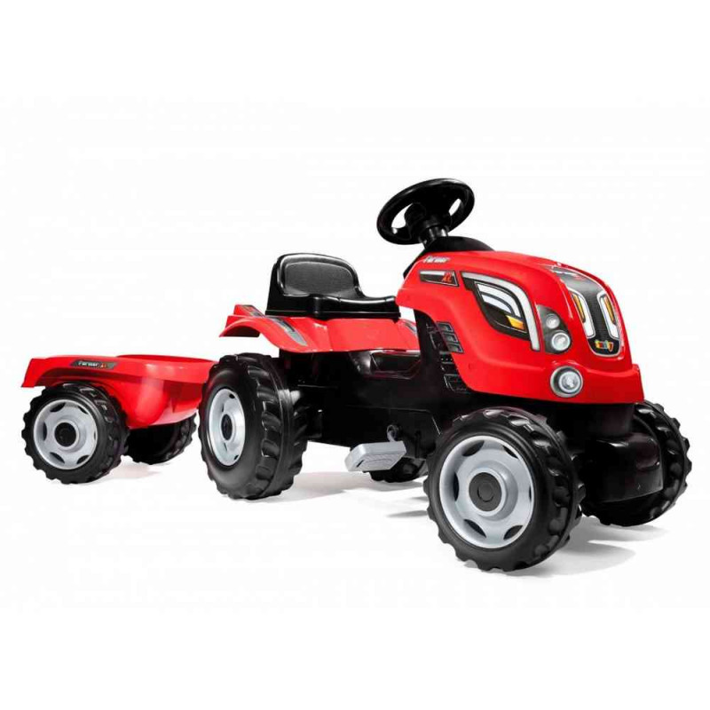 SMOBY TRAKTOR SA PRIKOLICOM CRVENI