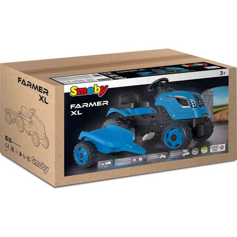 SMOBY FARMER XL BLUE TRAKTOR SA PRIKOLICOM