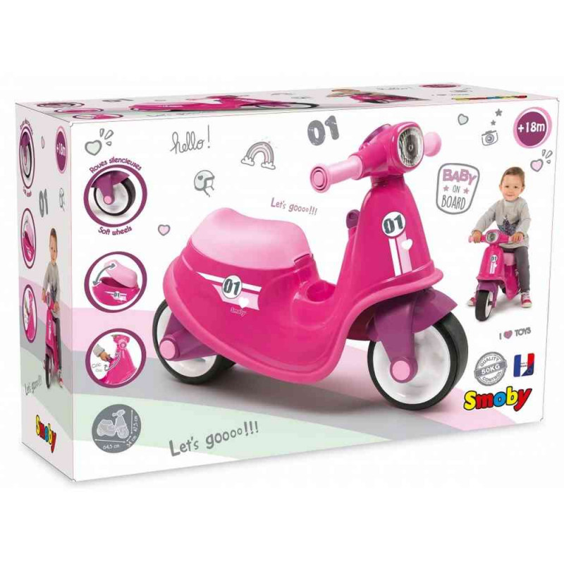 SMOBY SKUTER ROZE