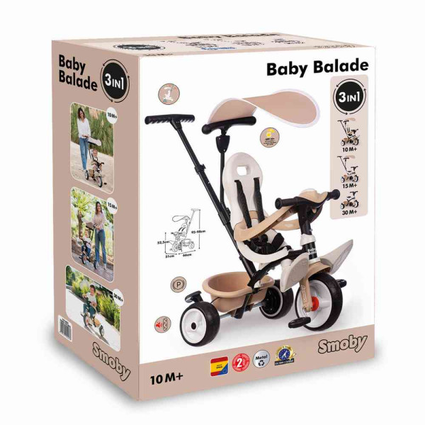 SMOBY TRICIKL BABY BALADE BEŽ 