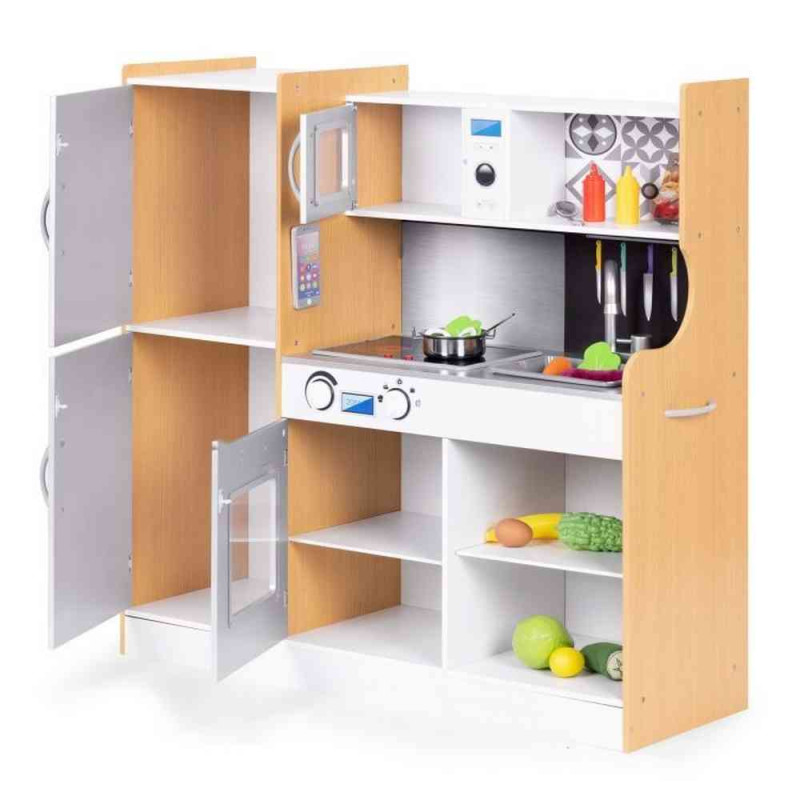 DEČIJA KUHINJA SA ZVUKOM I LED TABLOM ZA PISANJE  METALNI DODACI  MDF  3+ GODINE 