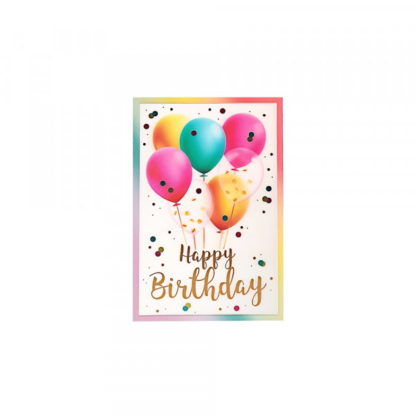 CESTITKA 3D HOOREY HAPPY BIRTHDAY 