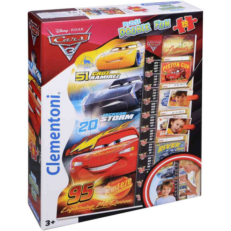 CLEMENTONI PUZZLE 30 MAXI DOUBLE FUN CARS