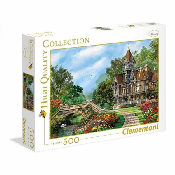 CLEMENTONI PUZZLE 500 OLD WATERWAY COTTAG 