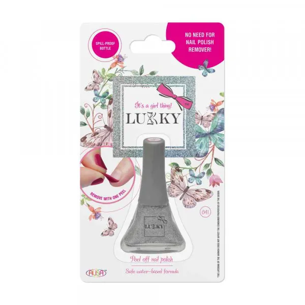 LUKKY PEEL-OFF LAK ZA NOKTE 5.6ML - METALIK SREBRNA T11185 