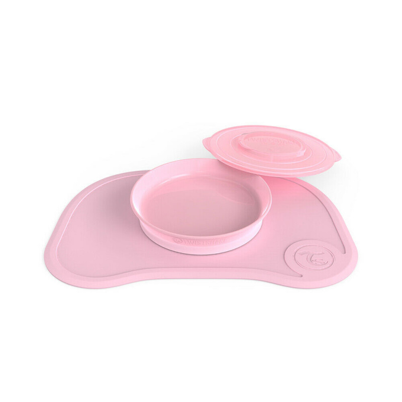 TWISTSHAKE PODLOGA SILIKONSKA+TANJIR 6 PASTEL PINK