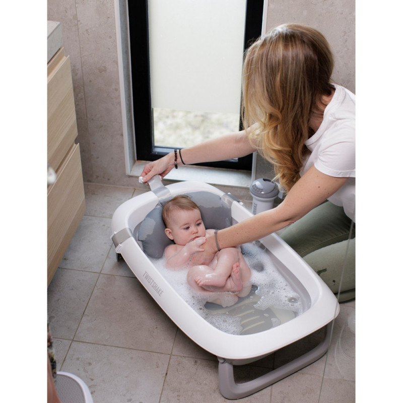TWISTSHAKE KADICA ZA KUPANJE SA JASTUCICEM ZA BEBE PASTEL GREY