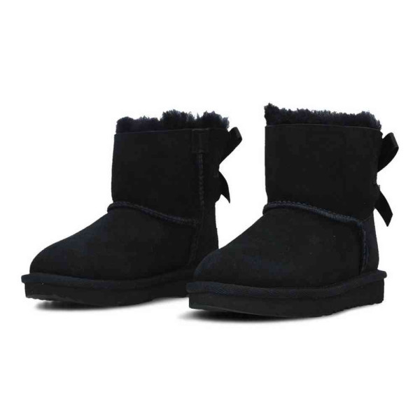 UGG CIZME MINI BAILEY BOW BLACK-BLK 