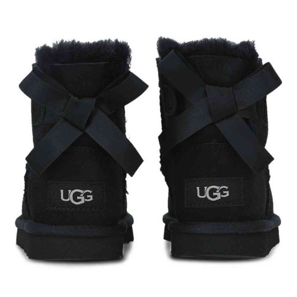 UGG CIZME MINI BAILEY BOW BLACK-BLK 