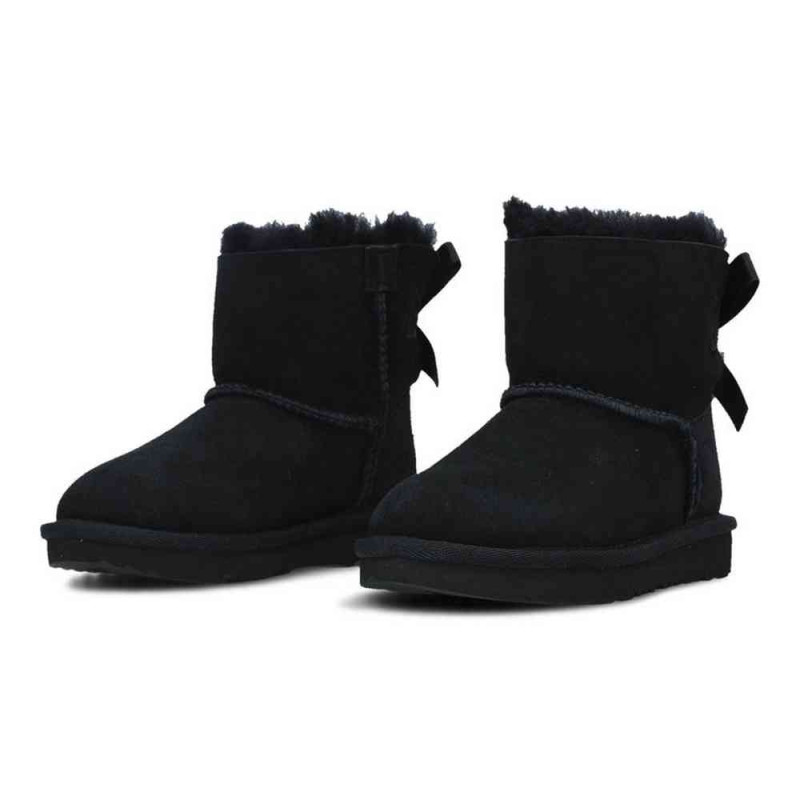 UGG CIZME MINI BAILEY BOW BLACK-BLK 