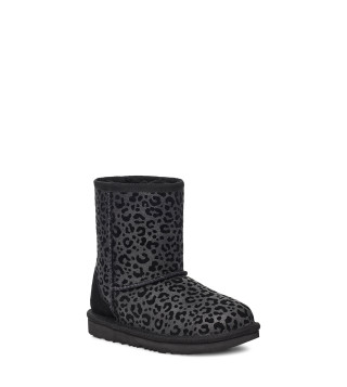 UGG CIZME CLASSIC II GLITTER LEOPARD BLK 