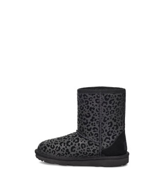 UGG CIZME CLASSIC II GLITTER LEOPARD BLK 