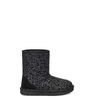 UGG CIZME CLASSIC II GLITTER LEOPARD BLK 