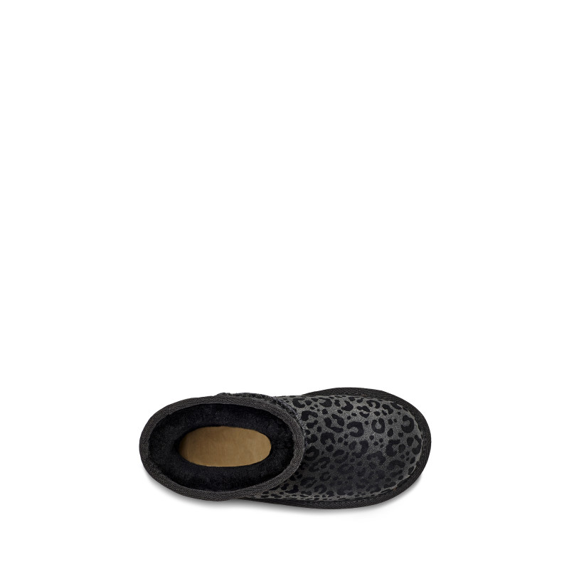 UGG CIZME CLASSIC II GLITTER LEOPARD BLK 