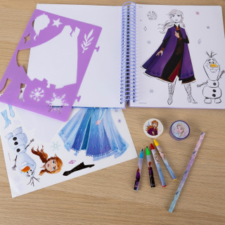 KREATIVNI SET ZA CRTANJE SA ŠABLONIMA FROZEN 