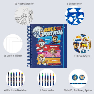 KREATIVNI SET ZA CRTANJE SA ŠABLONIMA PAW PATROL 