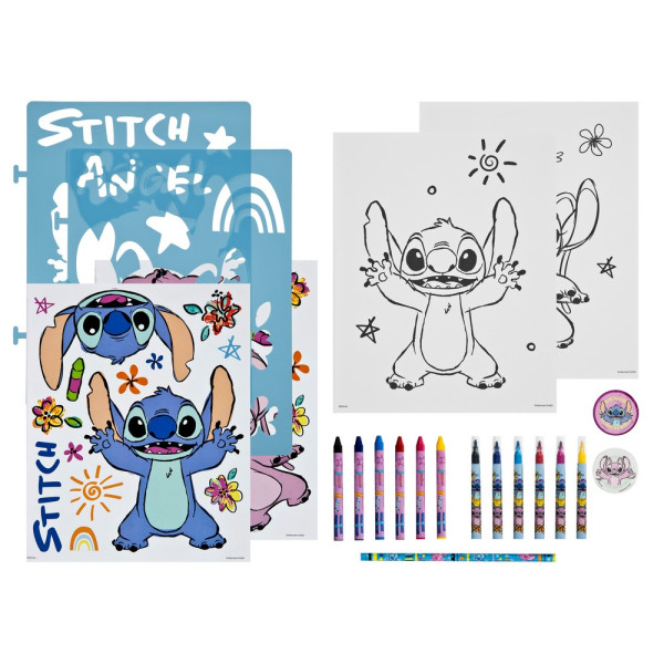 KREATIVNI SET ZA CRTANJE SA ŠABLONIMA LILO & STITCH 