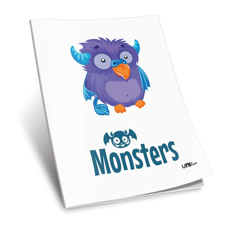 UNI LINE SVESKA A4 DIKTO 52L MONSTERS 80g UNL-0736 