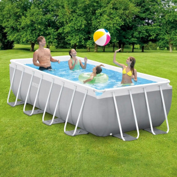 INTEX PRAVOUGAONI BAZEN SA METALNIM RAMOM PRISM 4M X 2M X 1M 