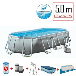 INTEX OVALNI BAZEN SA METALNIM RAMOM PRISM 5.03M X 2.74M X 1.22M 
