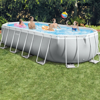 INTEX OVALNI BAZEN SA METALNIM RAMOM PRISM  6.1M X 3.05M X 1.22M 