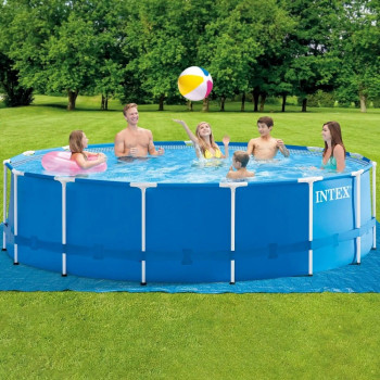 INTEX OKRUGLI BAZEN SA METALNIM RAMOM 4.57M X 1.22M 