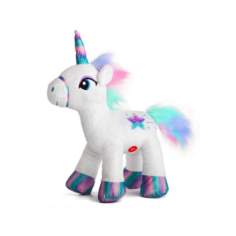 AMEK TOYS PLISANI JEDNOROG  SA SVETLECIM ROGOM I MUZIKOM 