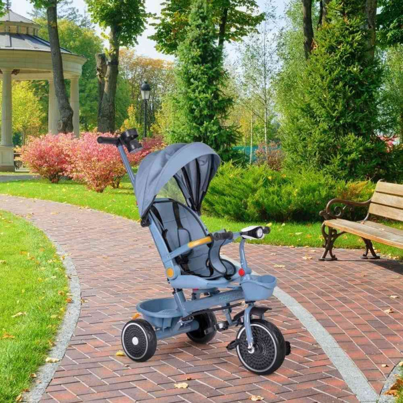 2U1 TRICIKL SA ROTIRAJUĆIM SEDIŠTEM I SKLOPIVOM TENDOM BLUE ECOTOYS 