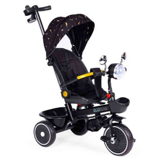TRICIKL ZA DECU SA ROTIRAJUĆIM SEDIŠTEM  GURAJUĆIM RUKOHVATOM I TENDOM BLACK ECO 