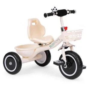 TRICIKL SA NEKLIZAJUĆIM RUKOHVATIMA ZVONCEM I KORPOM BEIGE ECOTOYS