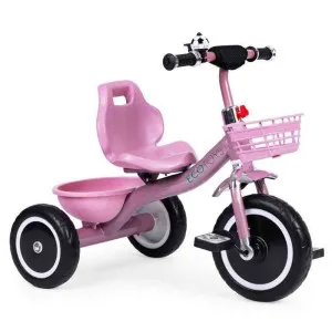 TRICIKL SA NEKLIZAJUĆIM RUKOHVATIMA ZVONCEM I KORPOM PINK ECOTOYS