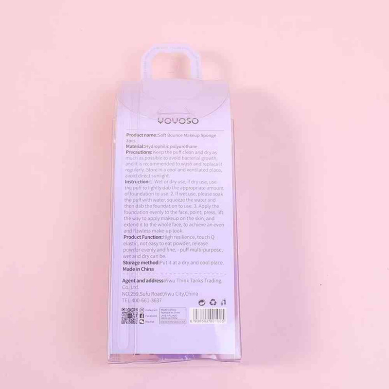 YOYOSO SUNĐERI ZA ŠMINKANJE SET PURPLE
