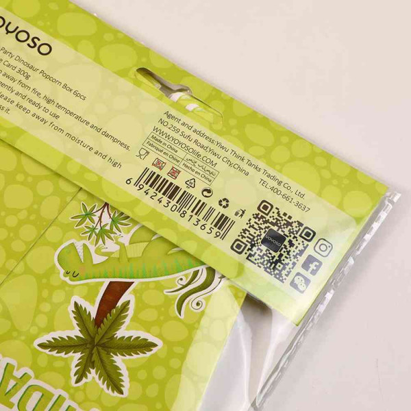 YOYOSO KUTIJA ZA KOKICE PARTY 6 KOM DINO