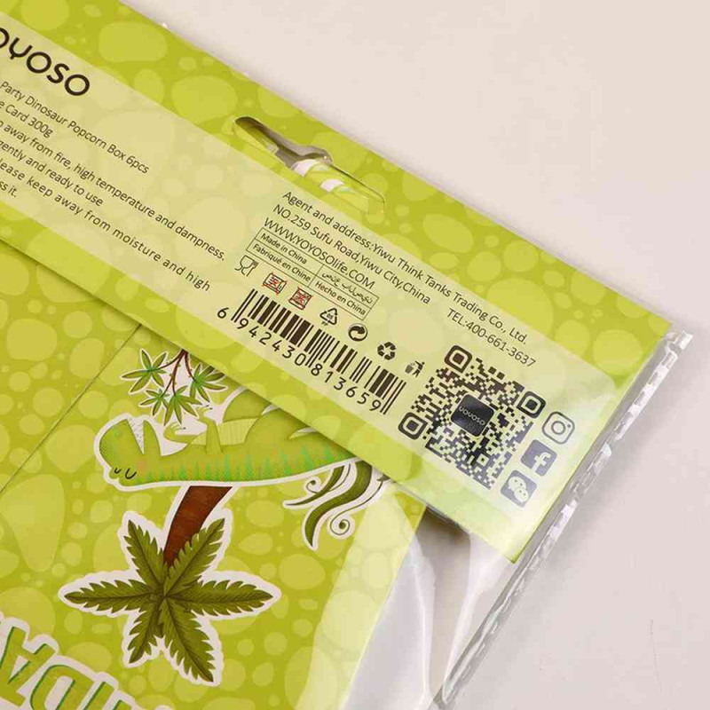 YOYOSO KUTIJA ZA KOKICE PARTY 6 KOM DINO