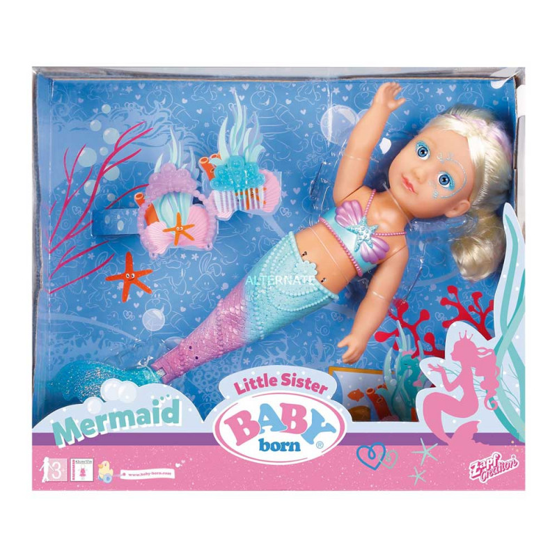 BABY BORN LITTLE SISTER MERMAID