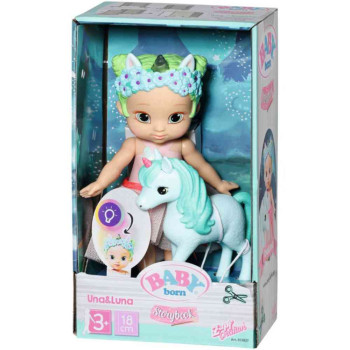 BABY BORN STORYBOOK UNA AND UNICORN 18CM OPP 