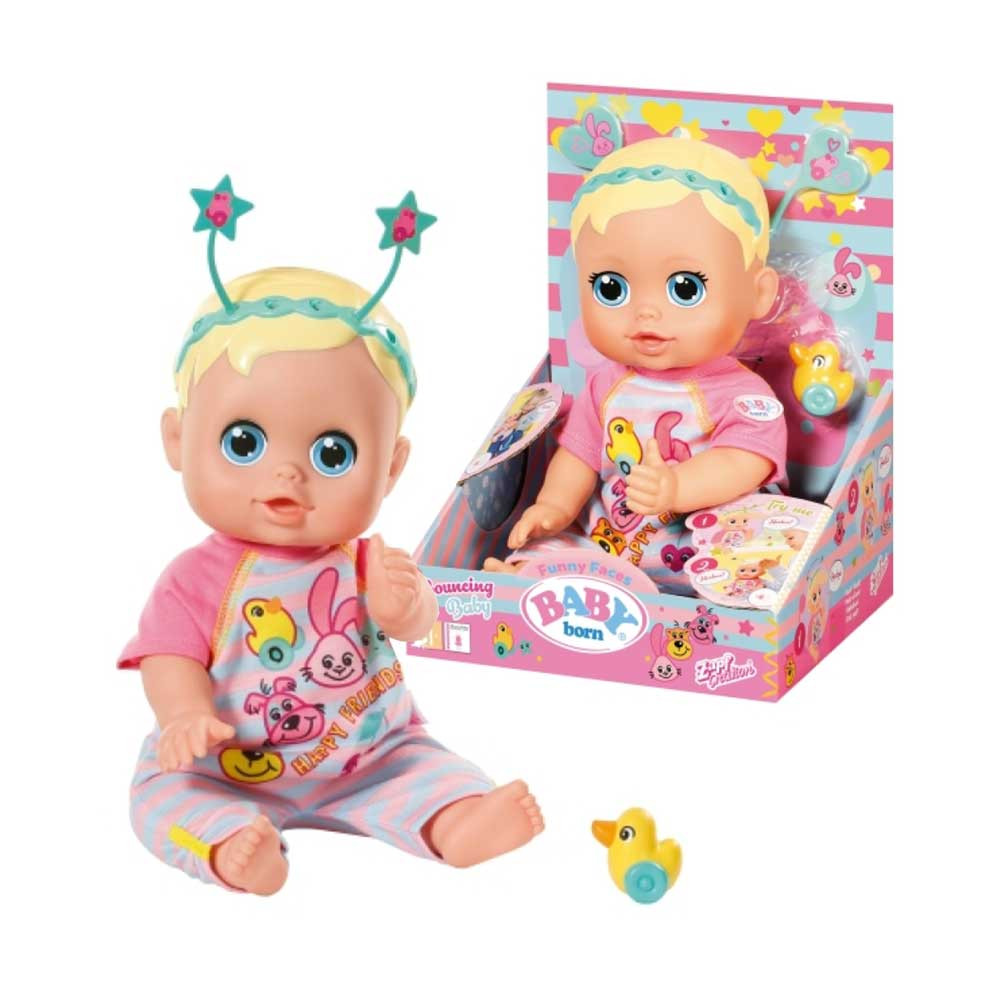 baby born funny faces bouncing baby