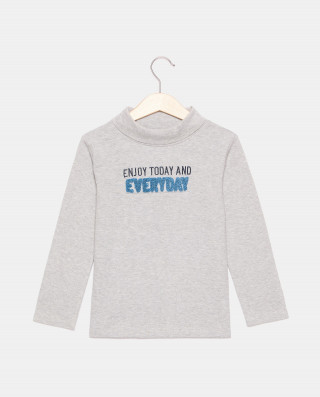BLUKIDS ROLKA TURTLE NECK GREY MELANGE