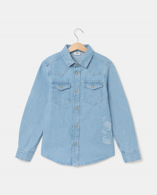 BLUKIDS KOSULJA DUG RUKAV DENIM SHIRT